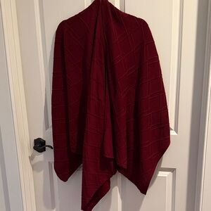 J. McLaughlin Rich Burgandy Knit Wrap